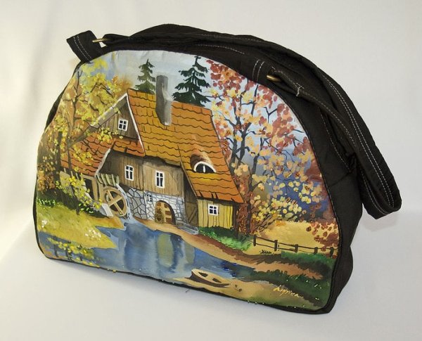 Сумки разрисованные акрилом