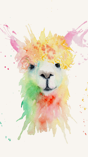 Лама альпака арт