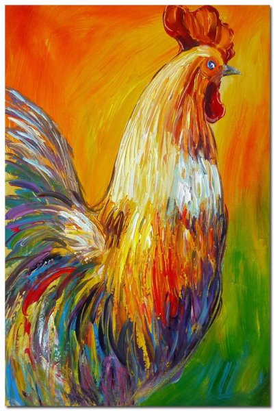Петух и краски
