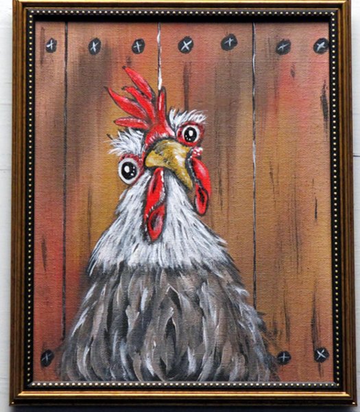 Rooster whimsical