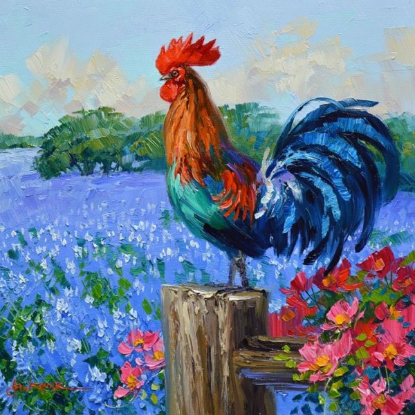 Петух картина