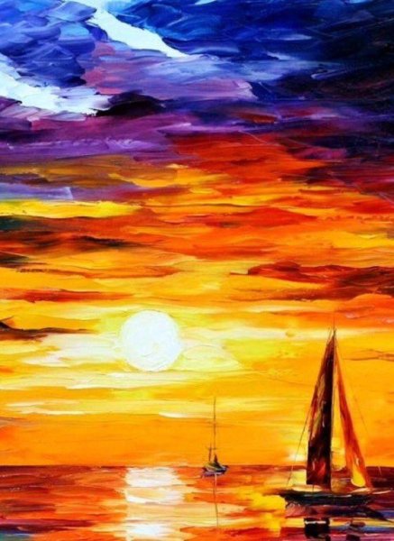 Пейзаж акрилом на холсте