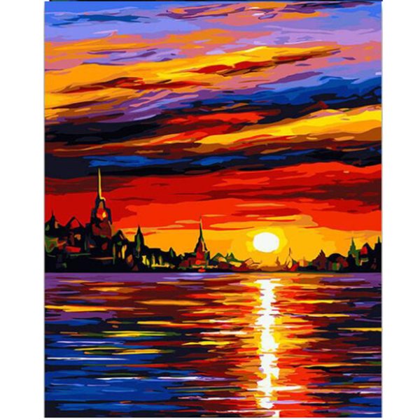 Закат акрилом на холсте