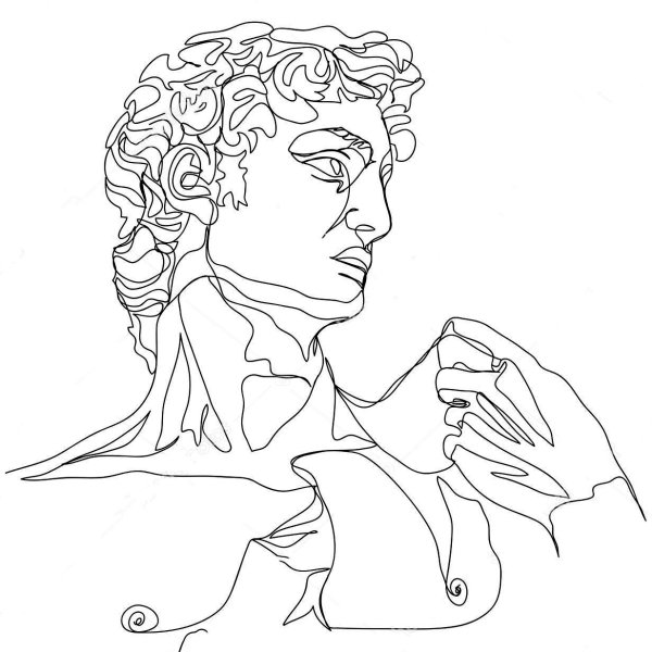 Голова Давида в стиле поп арт