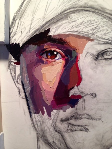 Рисования скульптуры на холсте