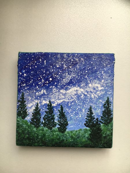 Мини пейзажи акрилом