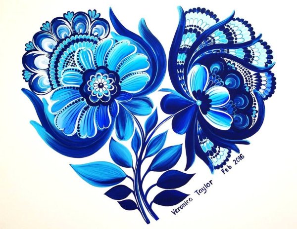 Гжельская Петриковская роспись узоры