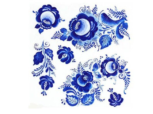 Ситчик в гжельской росписи