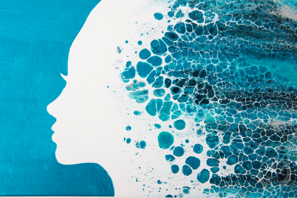 Абстракция с силуэтами воды