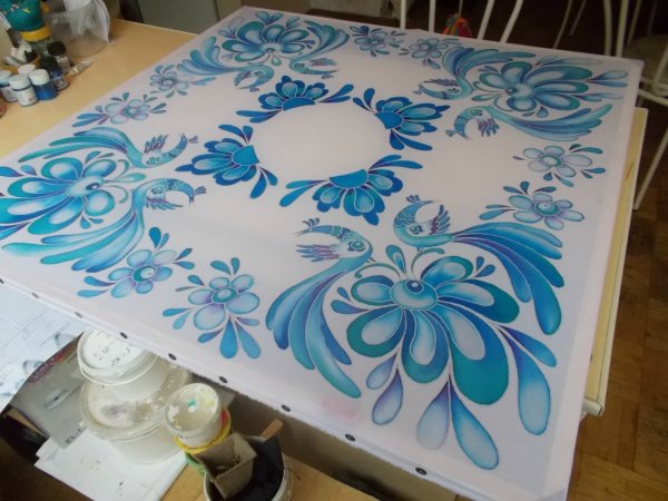 Батик Гжель