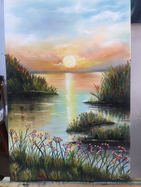 Пейзаж акрилом на холсте