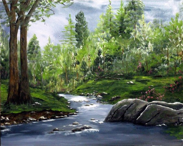 Acrylic Landscape Painting картины