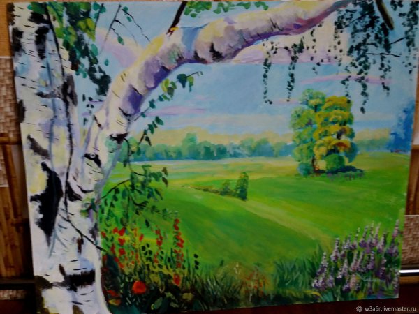 Березы акрилом