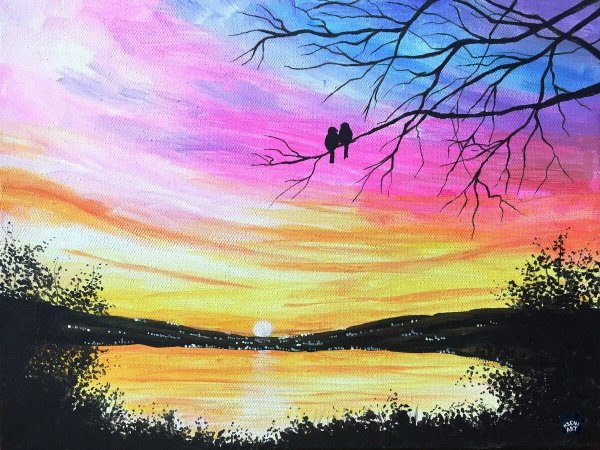 Картины гуашью