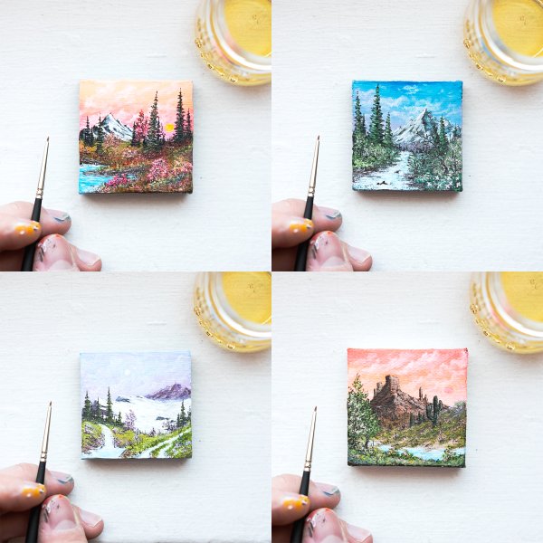 Миниатюрные холсты рисунки