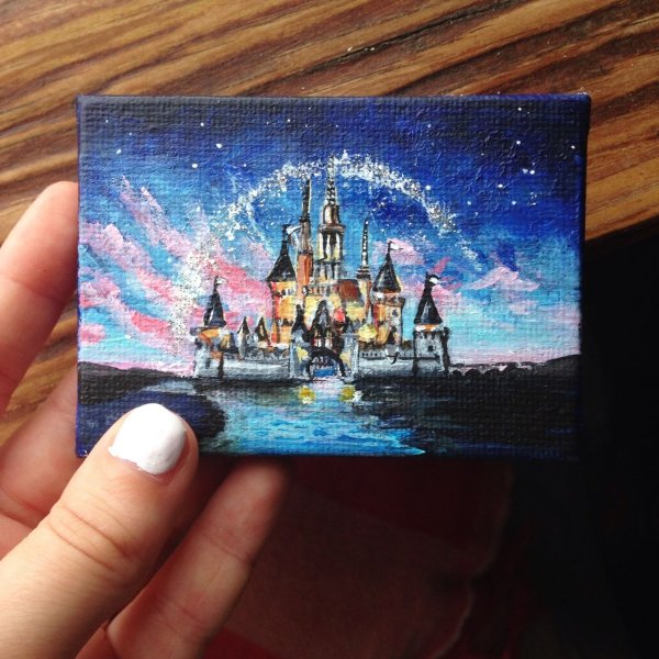 Дисней акрилом на холсте