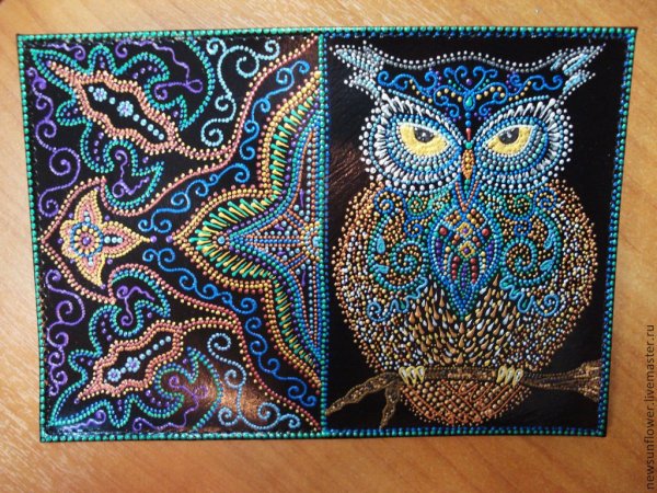 Зентангл точечная роспись
