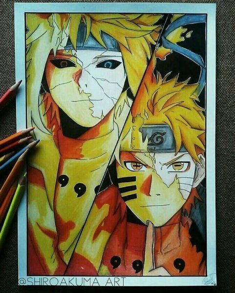 Наруто акрилом