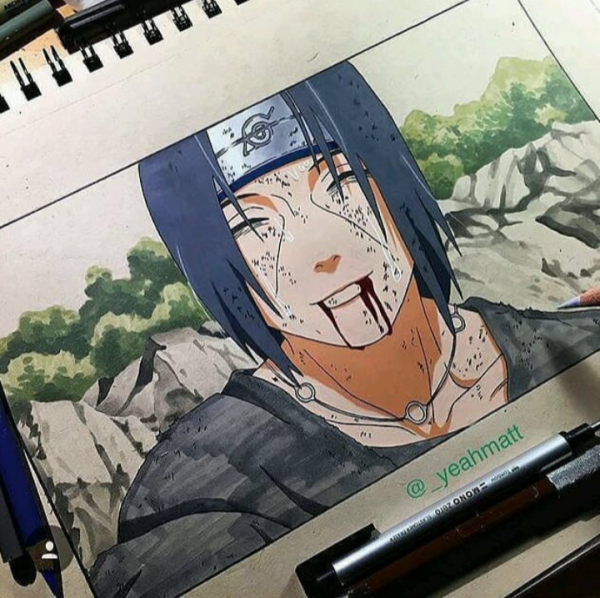 Наруто акрилом