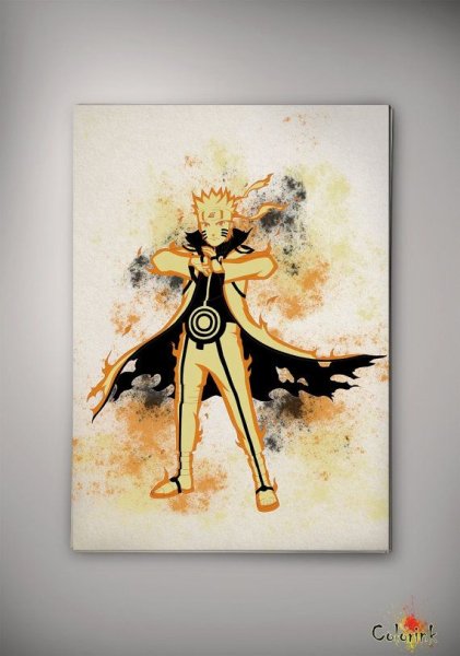 Наруто акварелью