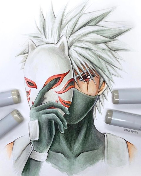 Какаши Хатакэ маркерами