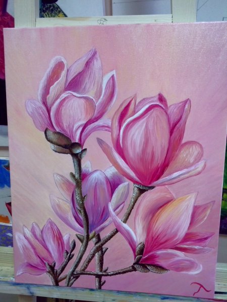 Красивые цветы гуашью