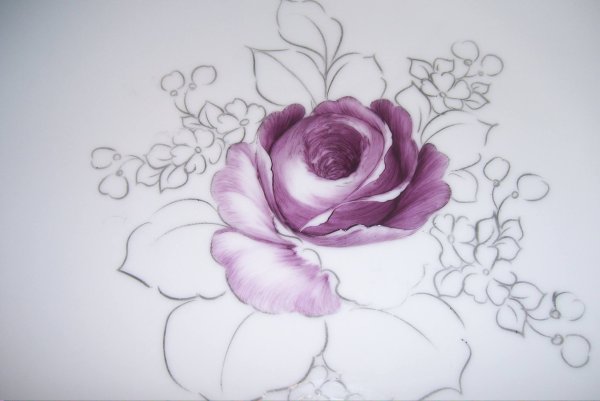 Красивая роспись розы