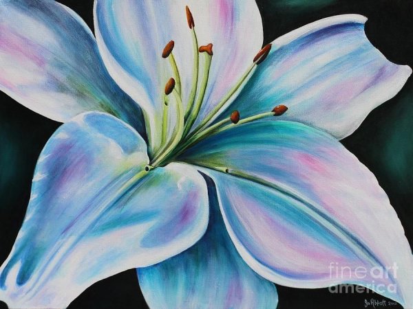 Лилии акрилом