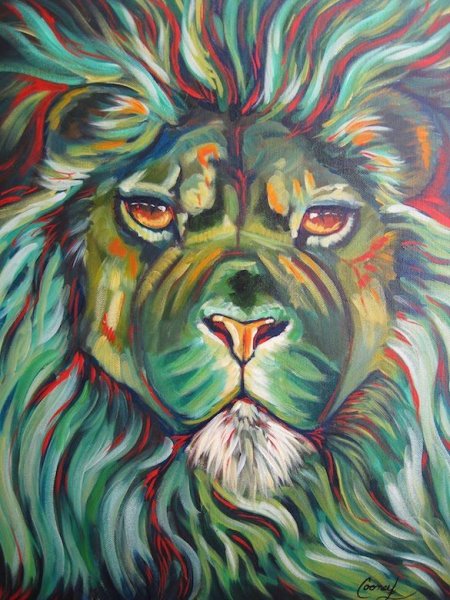 Лев гуашью