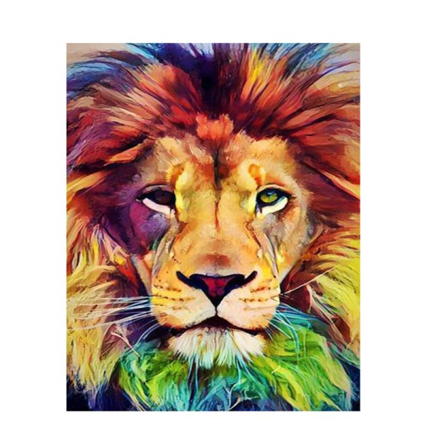 Лев на холсте