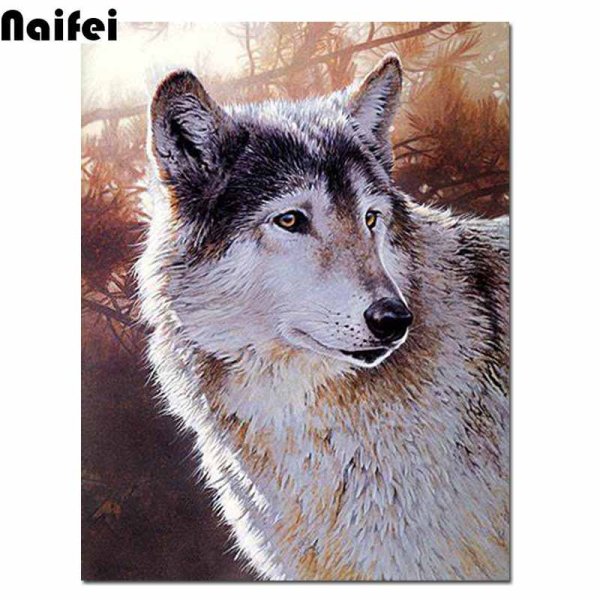 Волк акрилом