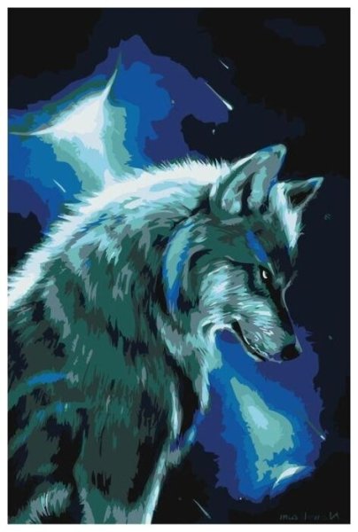 Живопись по номерам волки