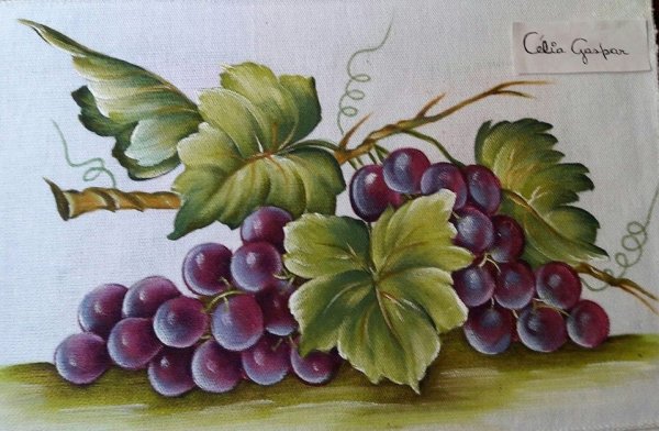 Виноград рисунок акриловыми красками