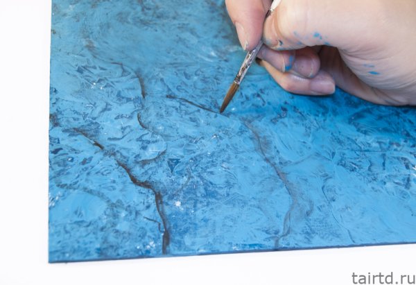 Имитация камня акриловыми красками