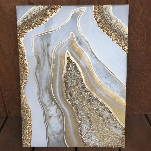 Resin Art техника срез камня