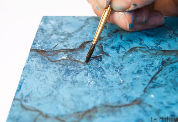 Имитация мрамора акриловыми красками