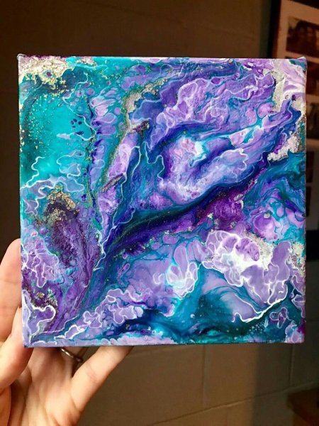 Флюид арт акриловыми красками