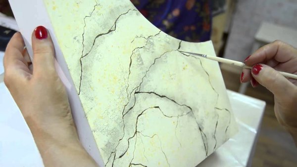 Имитация мрамора акриловыми красками