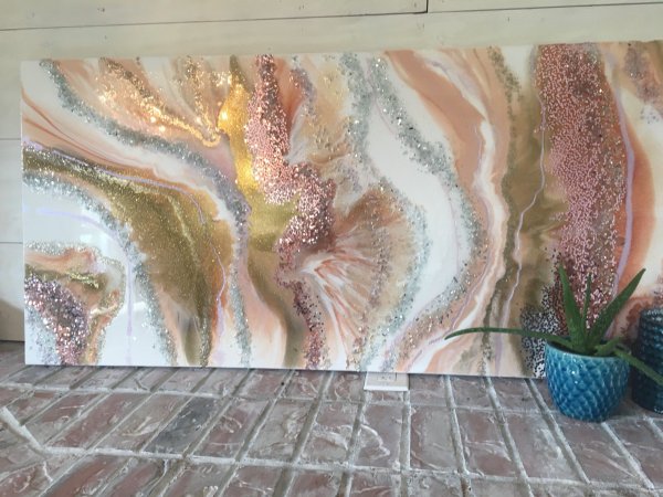 Роспись стен под мрамор