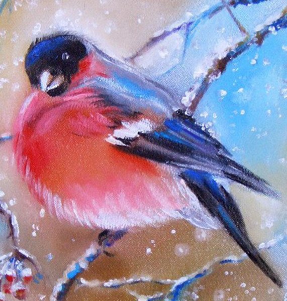 Птицы гуашью