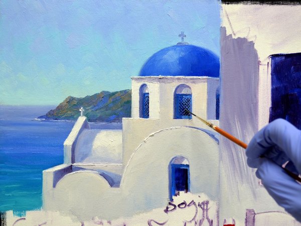 Санторини Греция живопись