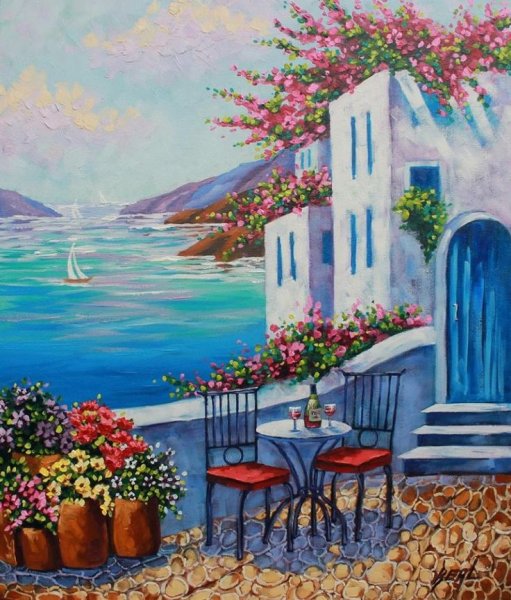 Миконос Греция картины пейзажи