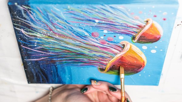 Правополушарное рисование медуза