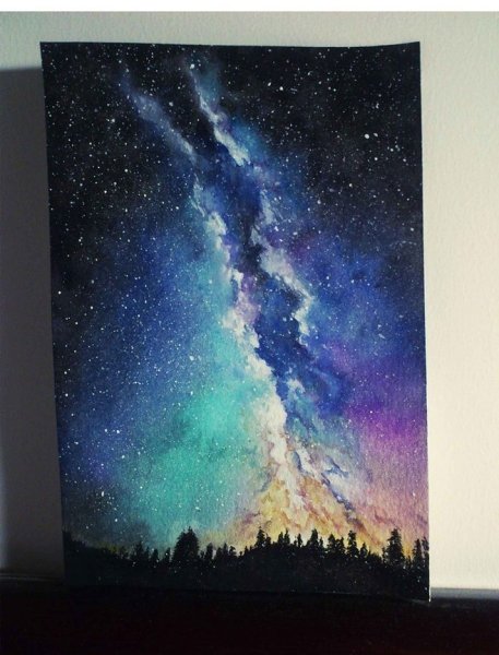 Космос акварелью