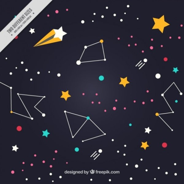 Созвездия на черном фоне