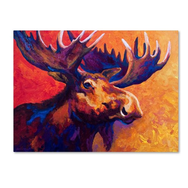 Лось акрилом на картинах