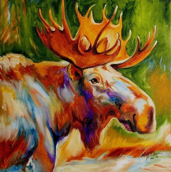 Животные гуашью