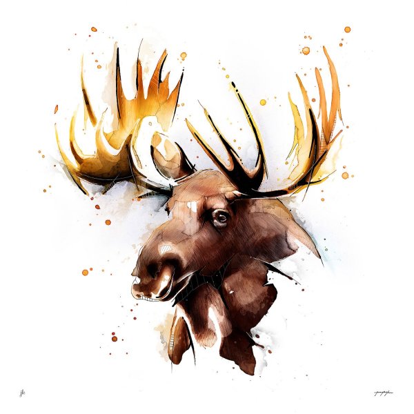 Лось рисунок абстрактный