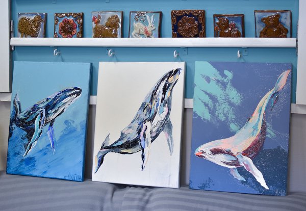 Картина акрилом кит