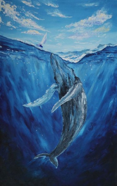 Кит акриловыми красками